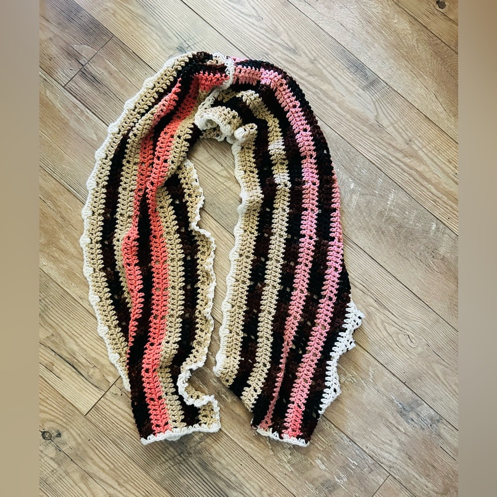 Crochet scarf upcycled